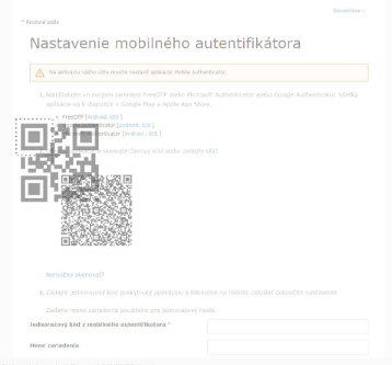 Nastavenie oblasti na skenovanie QR kódu