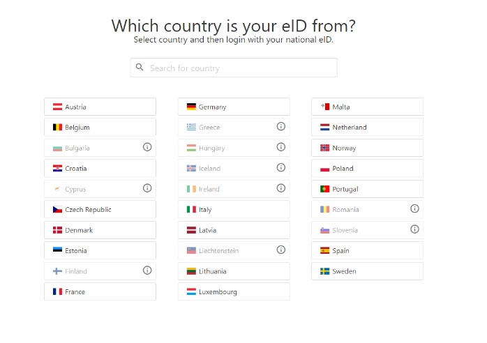 Prihlásiť sa pomocou iného európskeho dokladu 2
