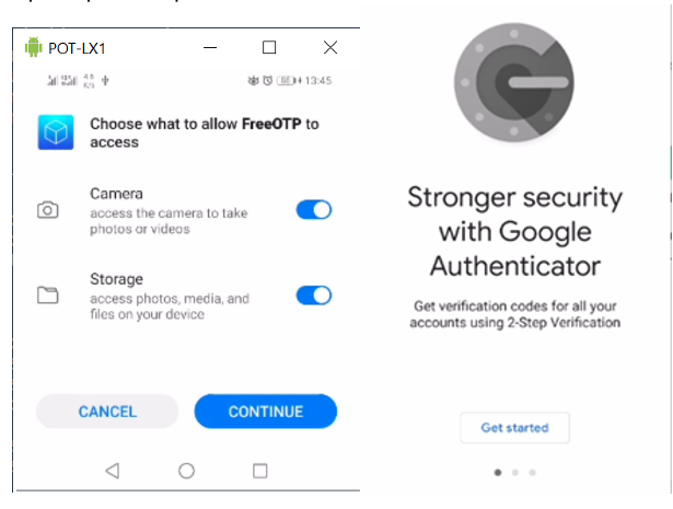 Spustenie autentifikátora