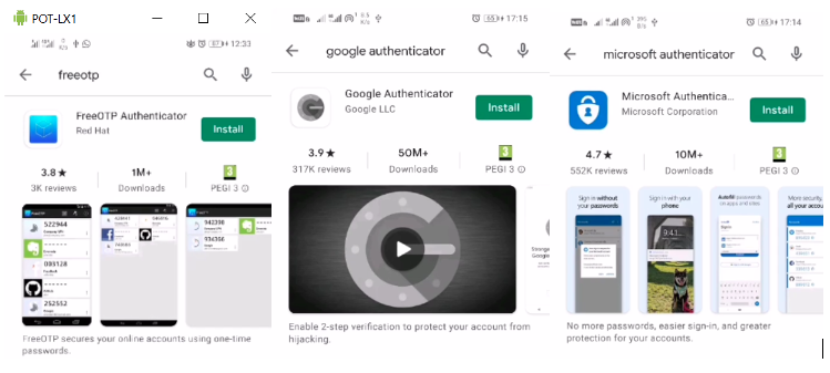 Výber autentifikátora