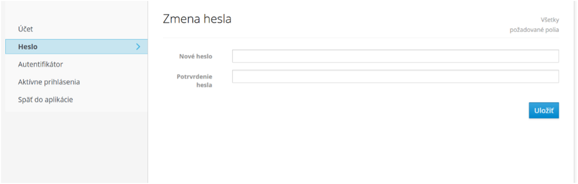 Zmena hesla